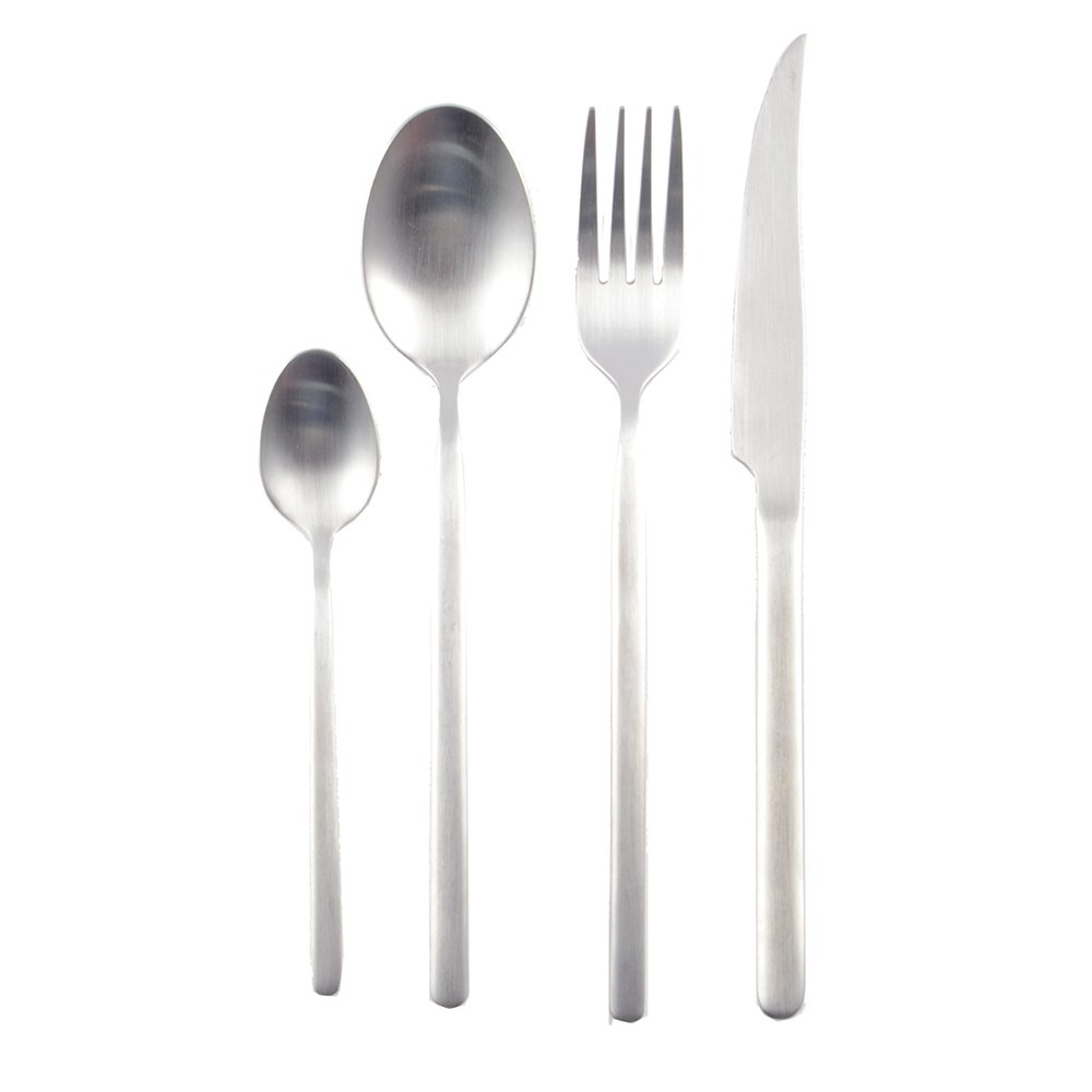 ZILVER MATTE KEUKENGEREI - 24 STUKS