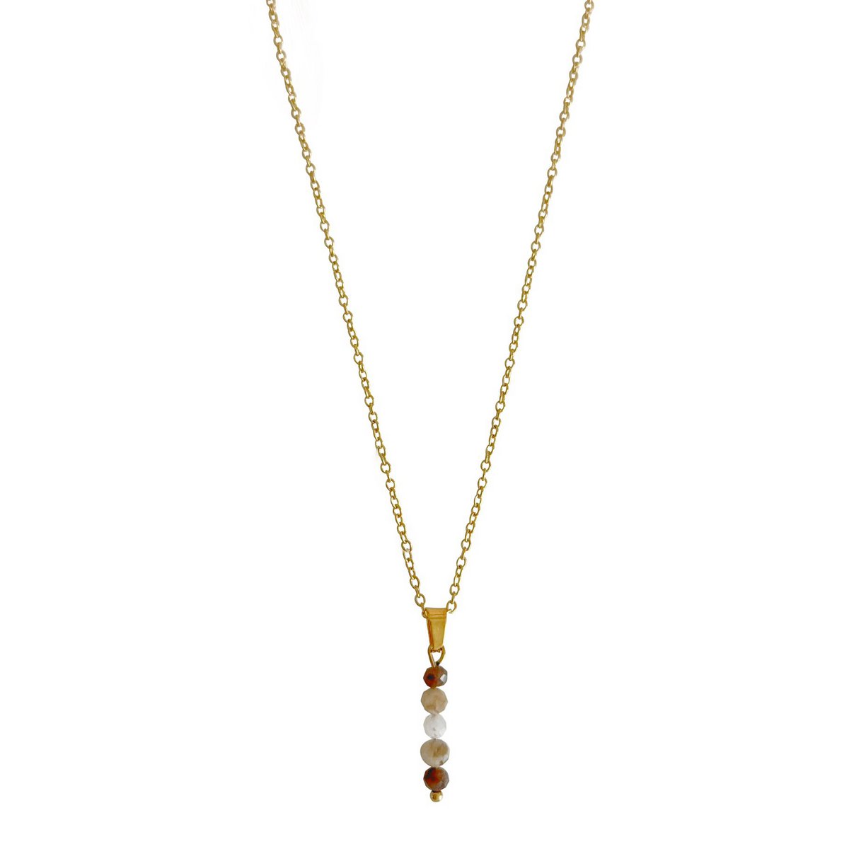 Zen Edelsteen Ketting - Goud