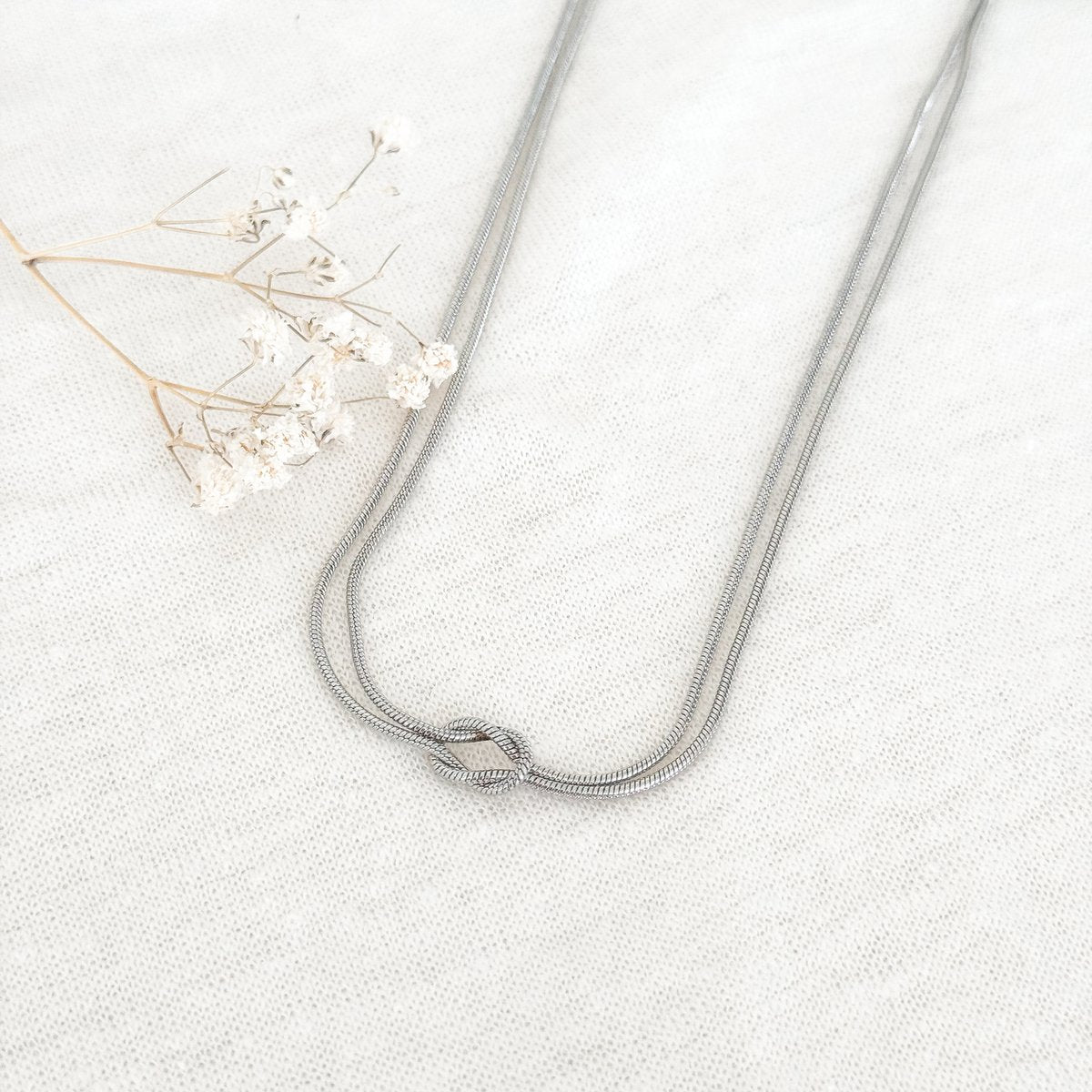 Infinity Knoop Ketting - Zilver