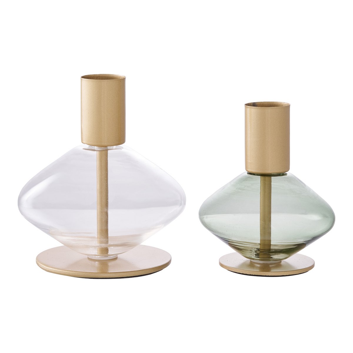 Kaarshouders - Goud/groen - Set van 2