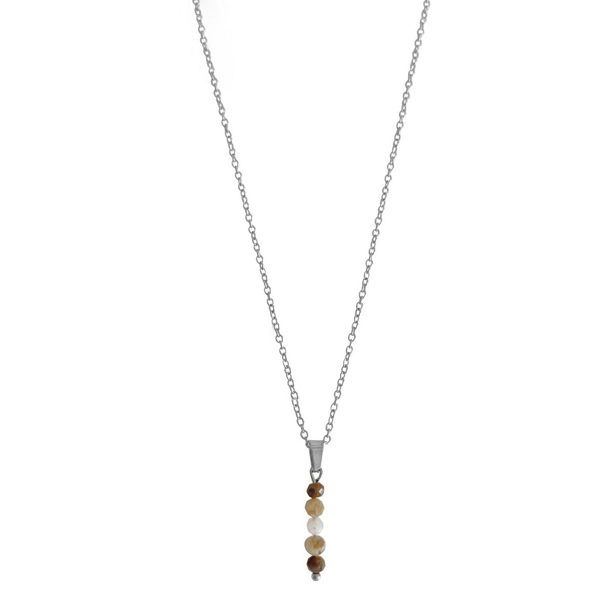 Zen Edelsteen Ketting - Zilver