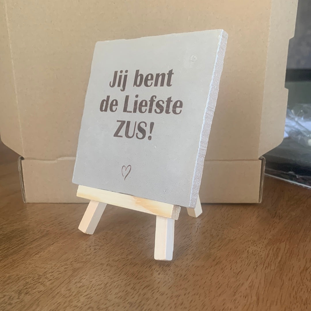 Tegeltje op staander