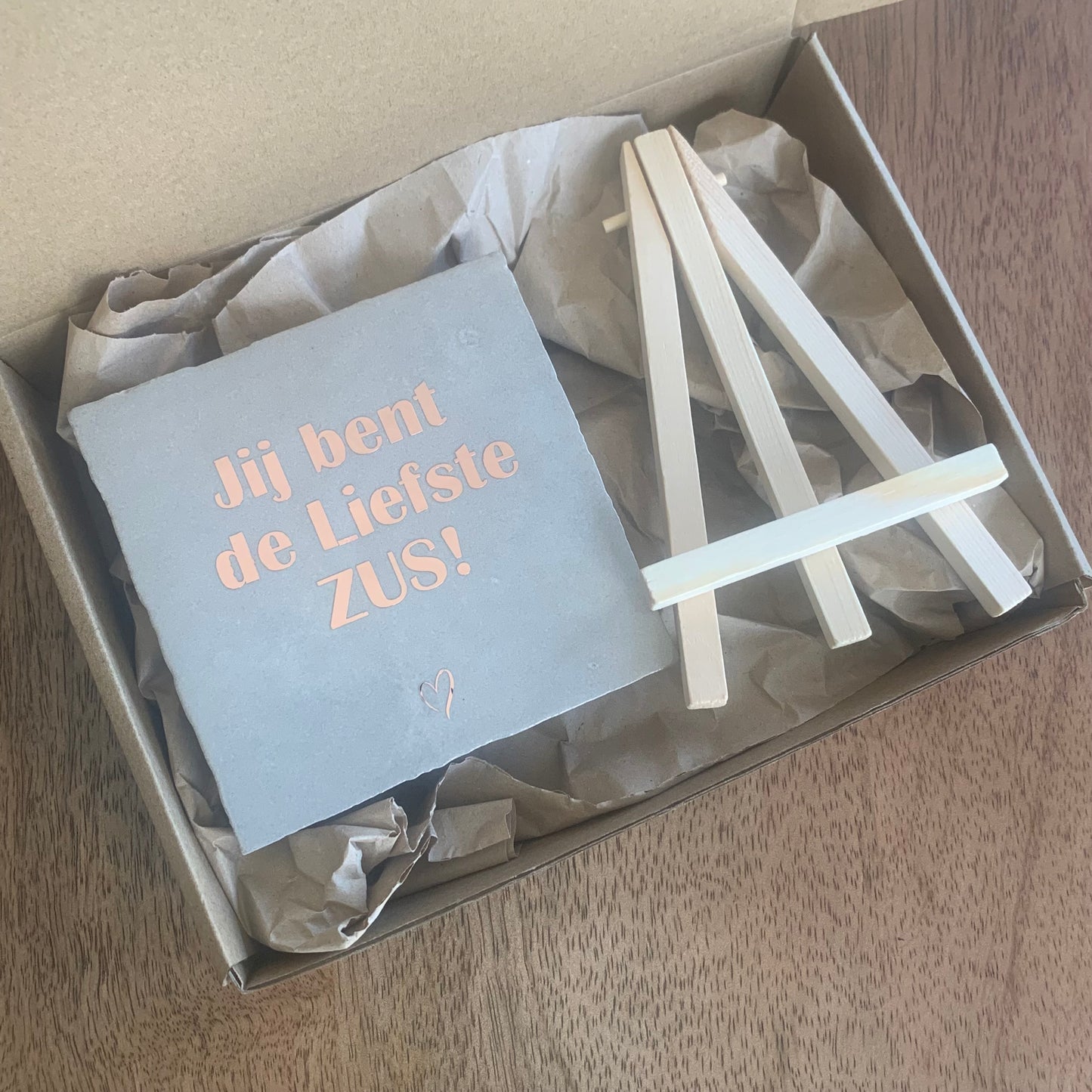 ✨ Tegeltje met tekst – Cadeaubox Vol Gevoel