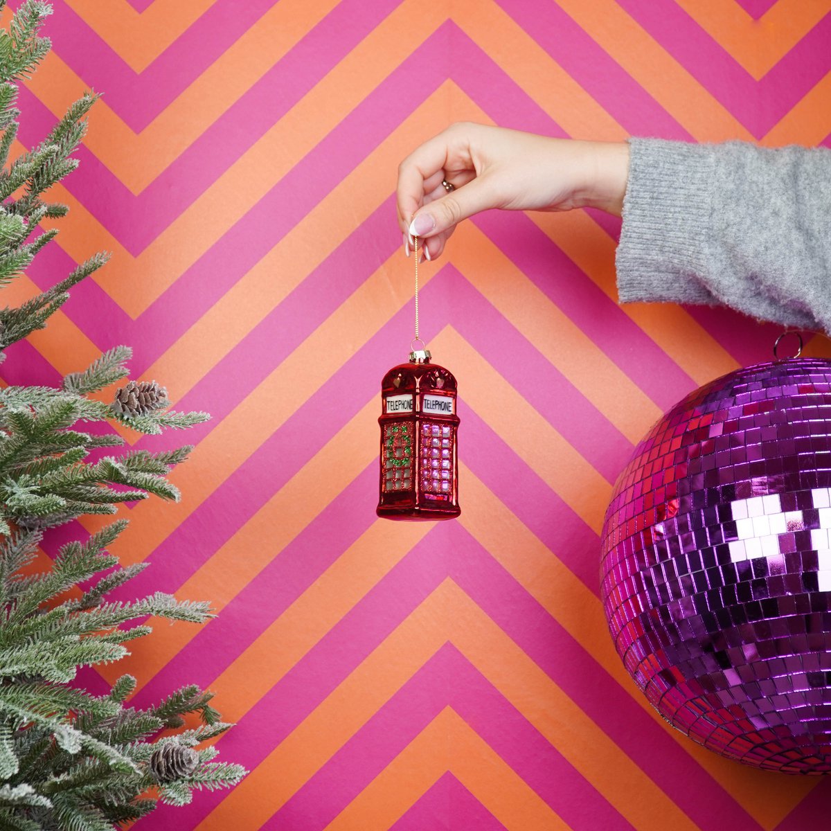 Kersthanger - Jubileumkiosk - Glas - 4,5x4,5x12cm