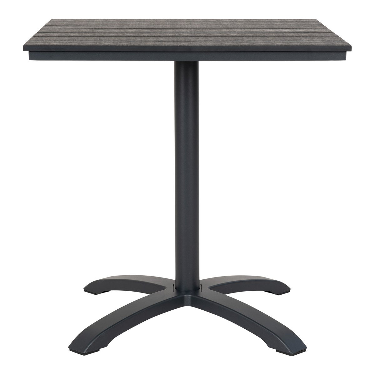 Chicago Bistrotafel - Grijs/Zwart, Nonwood (PE)/Aluminium, 70x70x72 cm