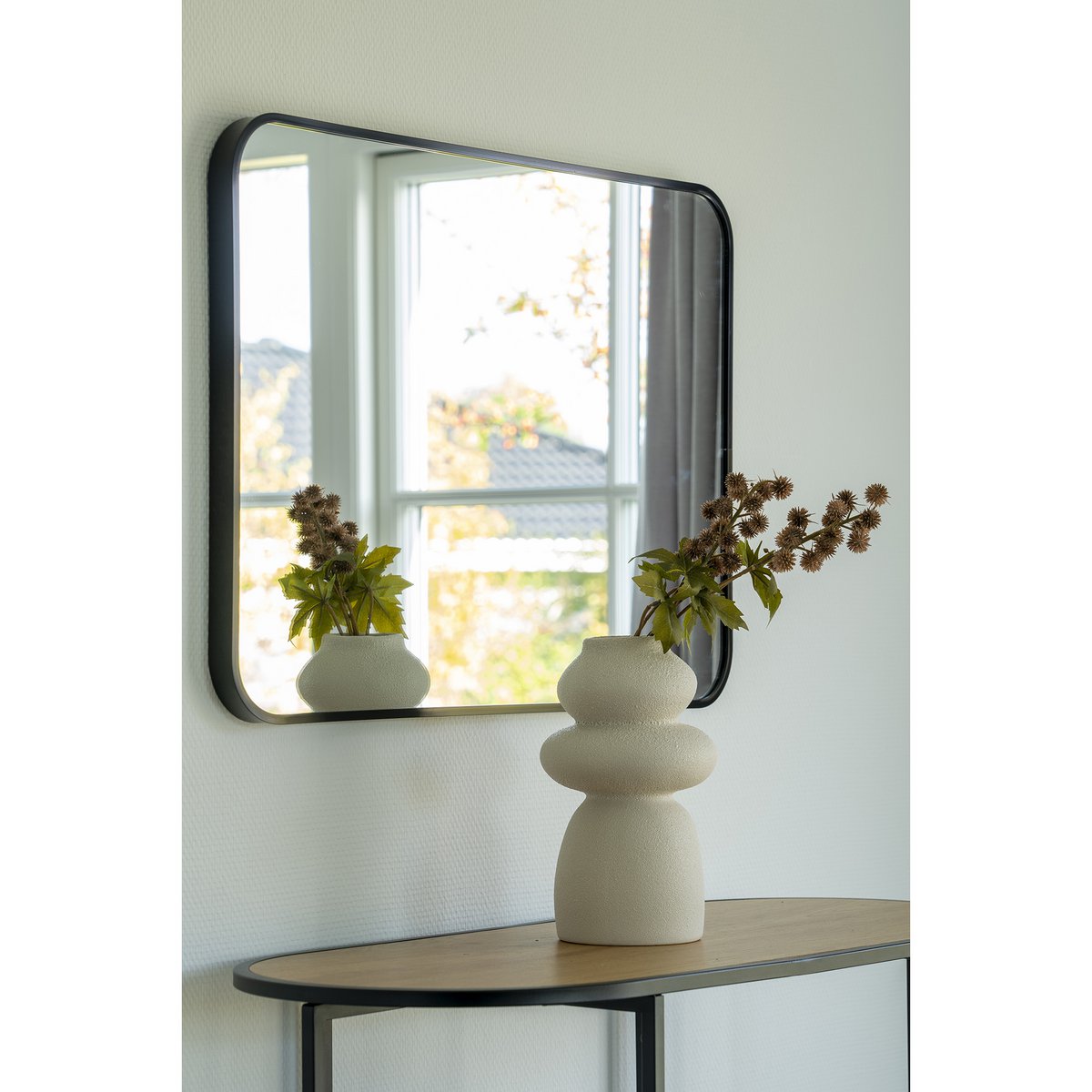 Vaas - Beige, Steengoed, Ø14,5x26,5 cm