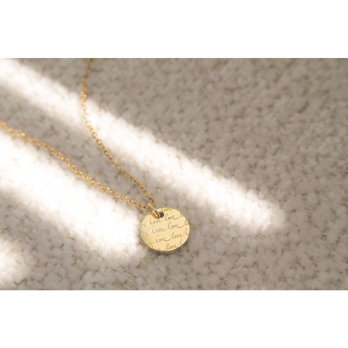 Ketting Love love Love - Goud