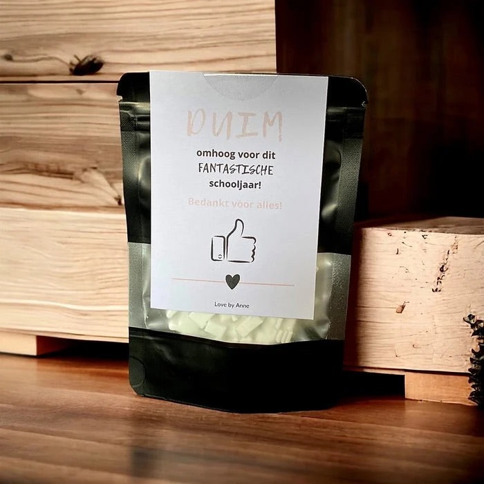 Zakje "Duim omhoog voor dit fantastische schooljaar!