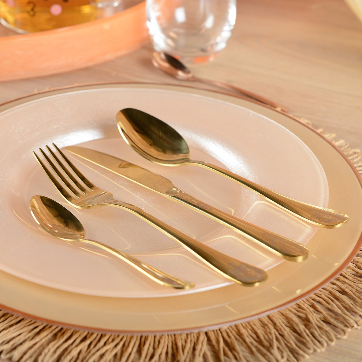 Goud briljante Arabesque lepels - set van 6