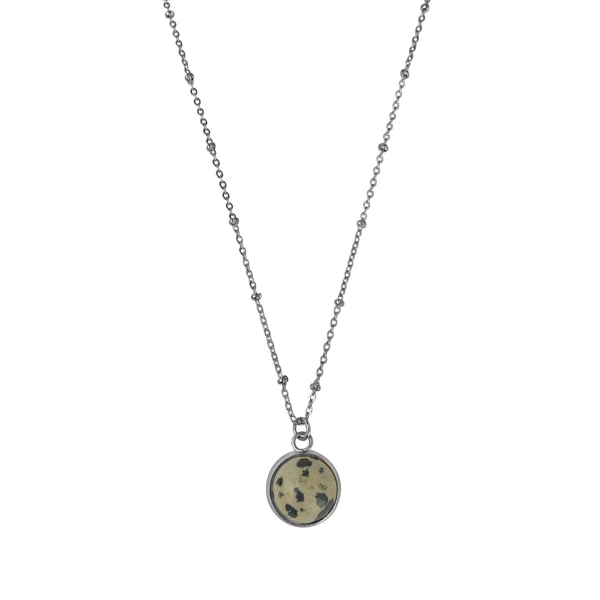 Ketting Dalmatier Jaspis Steen - Zilver
