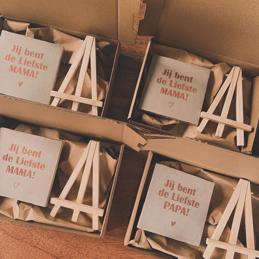 ✨ Tegeltje met tekst – Cadeaubox Vol Gevoel