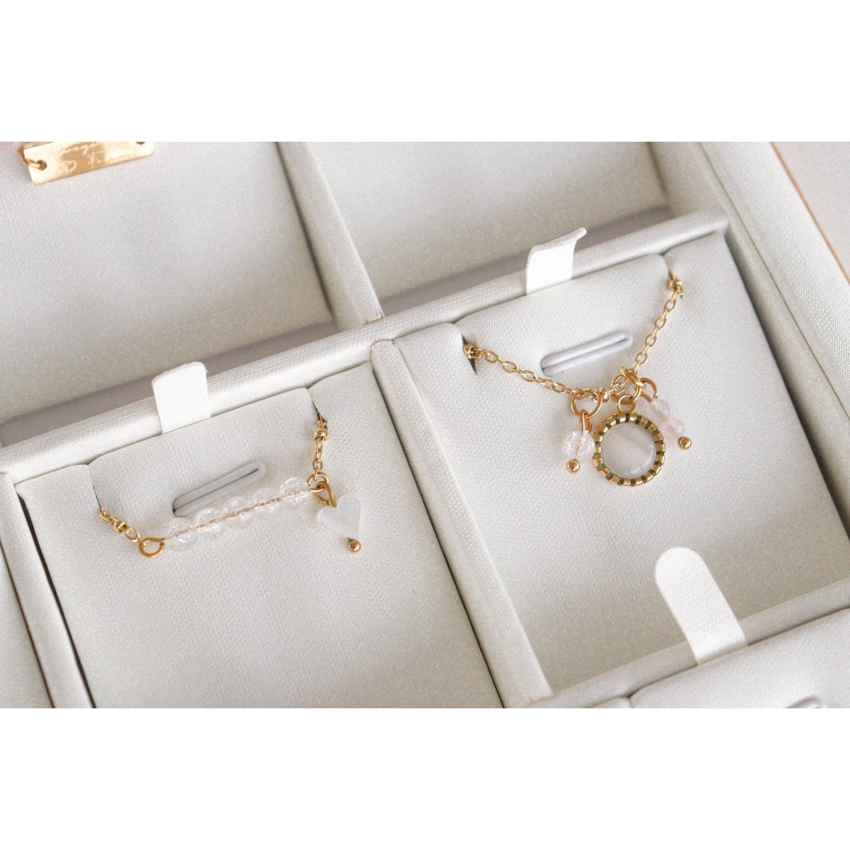 Cat's Eye & Rozenkwarts Ketting - Goud