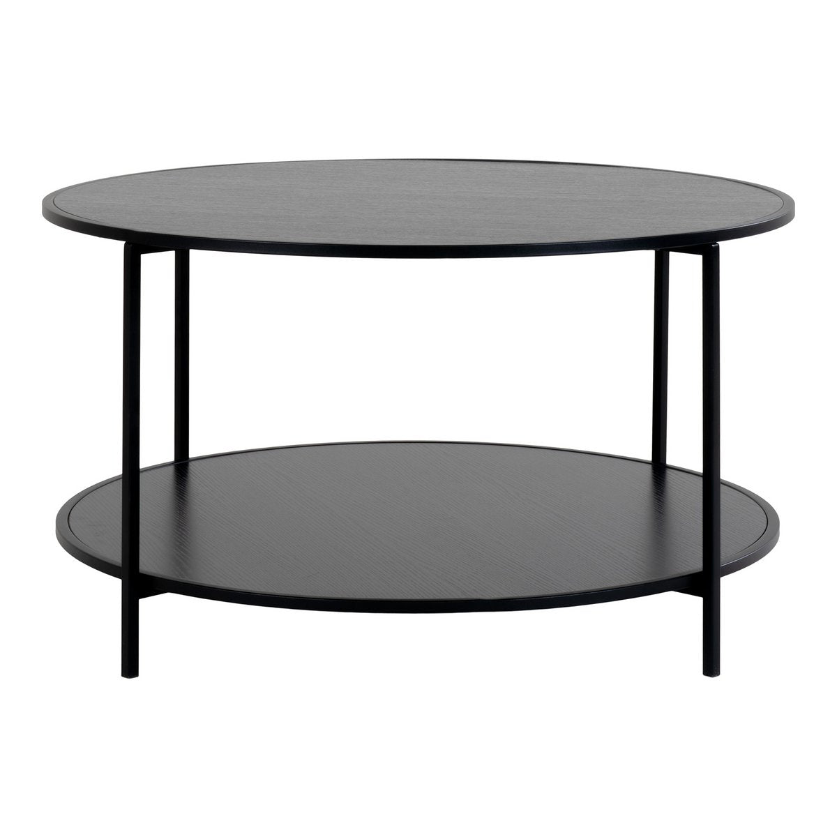 Vita Salontafel - Zwart, staal, ø80x45 cm