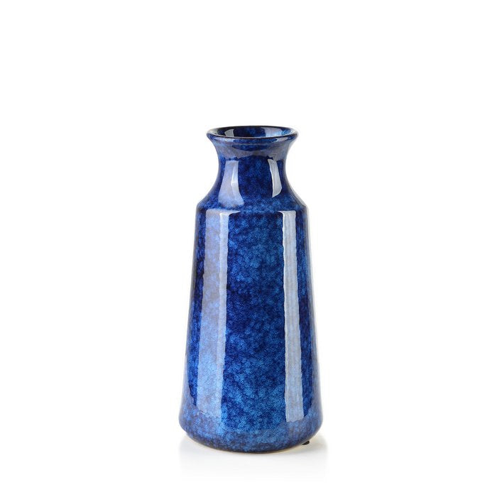 Diepblauw Design vaas - 25 cm