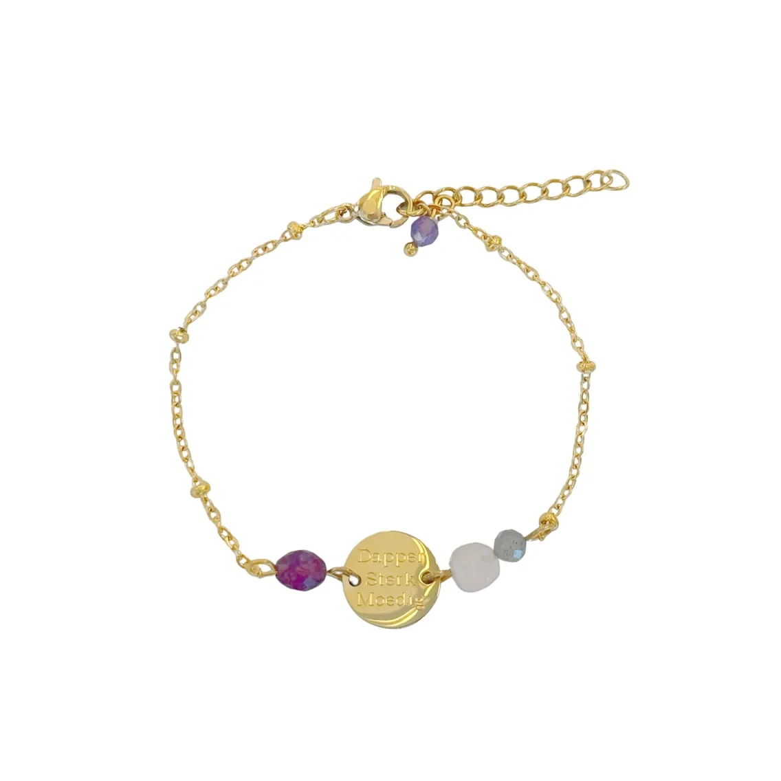 Dapper, Sterk & Moedig Armbandje - Goud