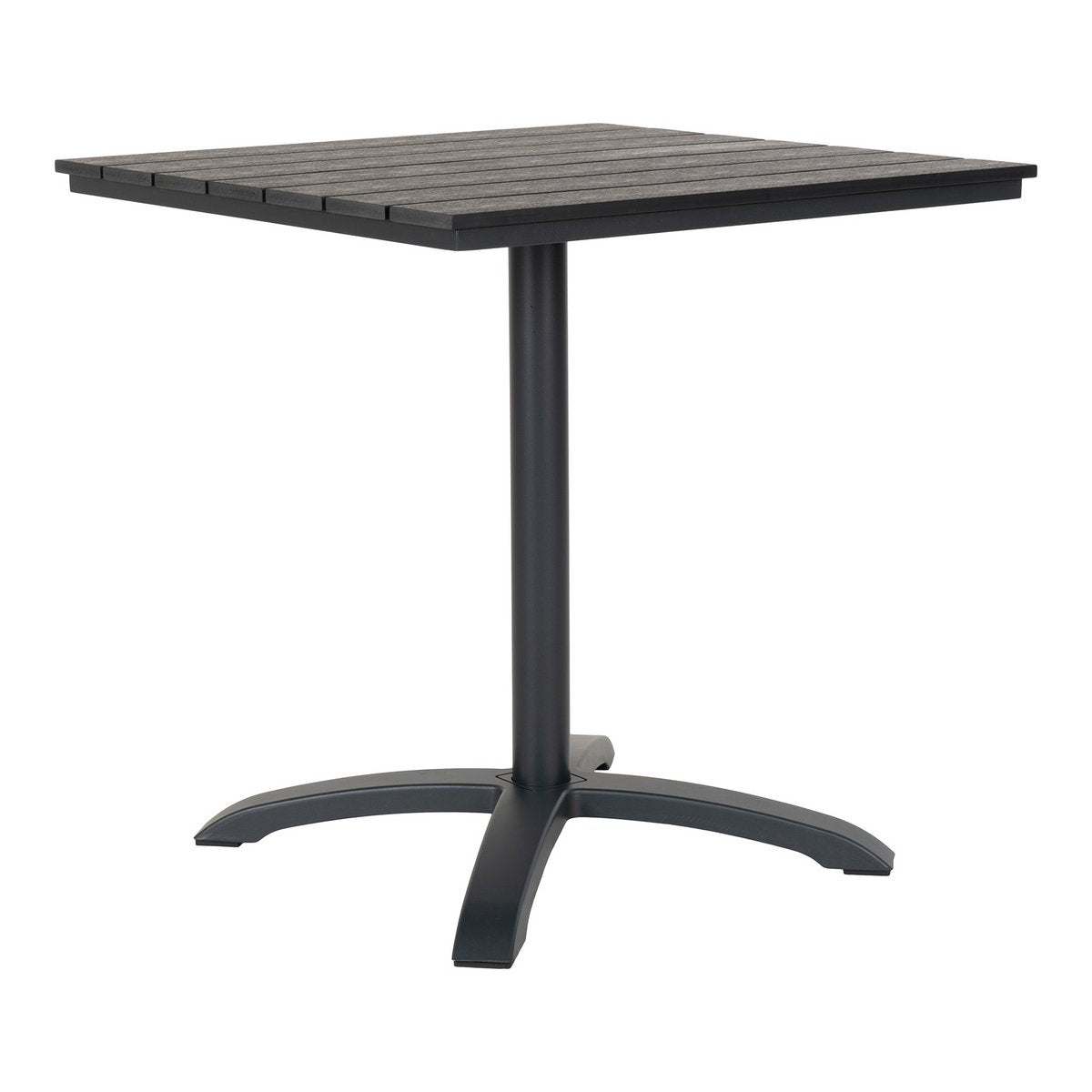 Chicago Bistrotafel - Grijs/Zwart, Nonwood (PE)/Aluminium, 70x70x72 cm