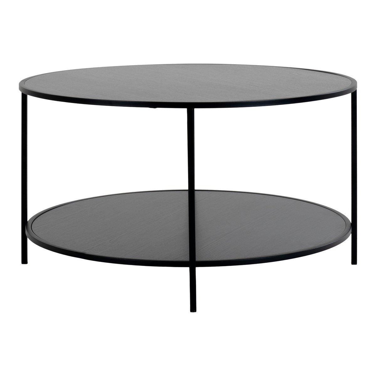 Vita Salontafel - Zwart, staal, ø80x45 cm