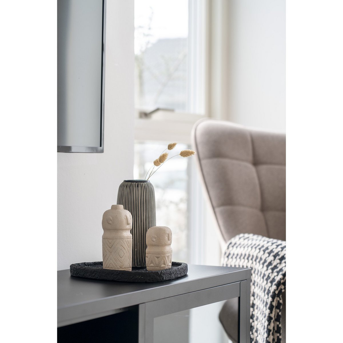 Vaas - Kalksteen- Ø9,5x20 cm