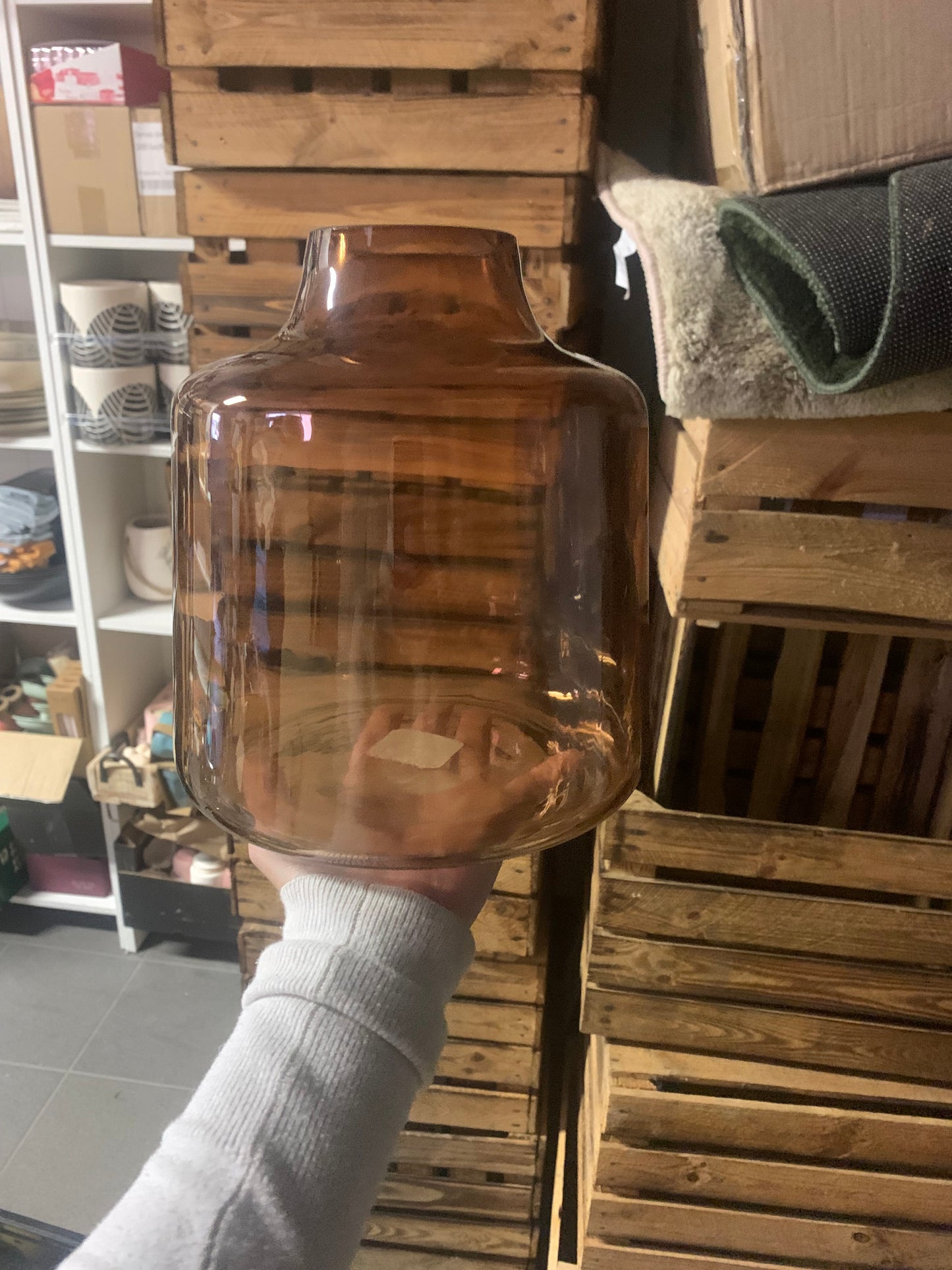 Vaas bruin/ oker 21,5cm