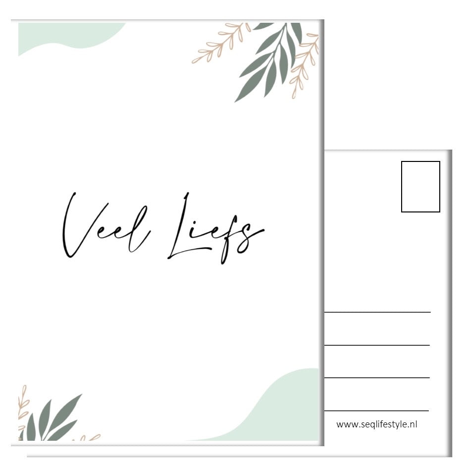 Wenskaarten 'Veel liefs'