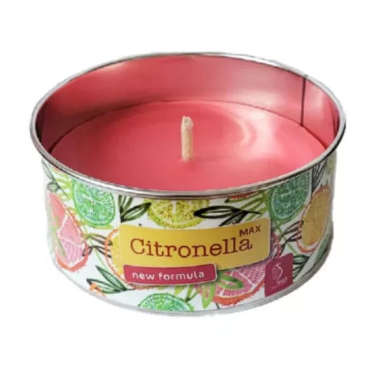 Citronella geurkaars in blik 10 cm