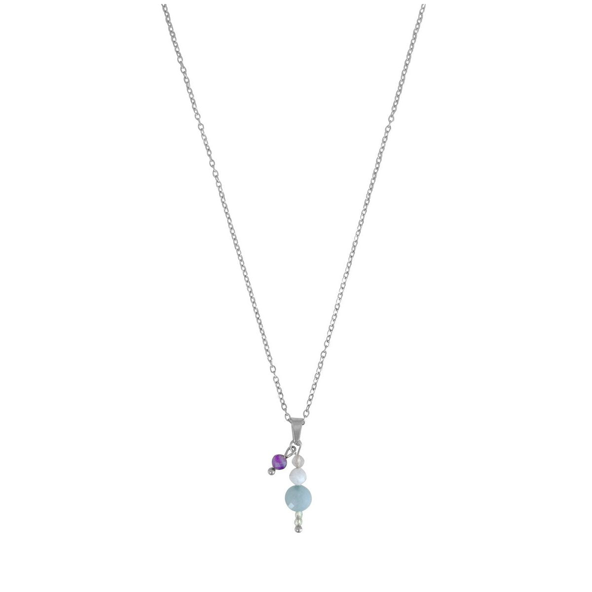 Harmonie Edelstenen Ketting - Zilver