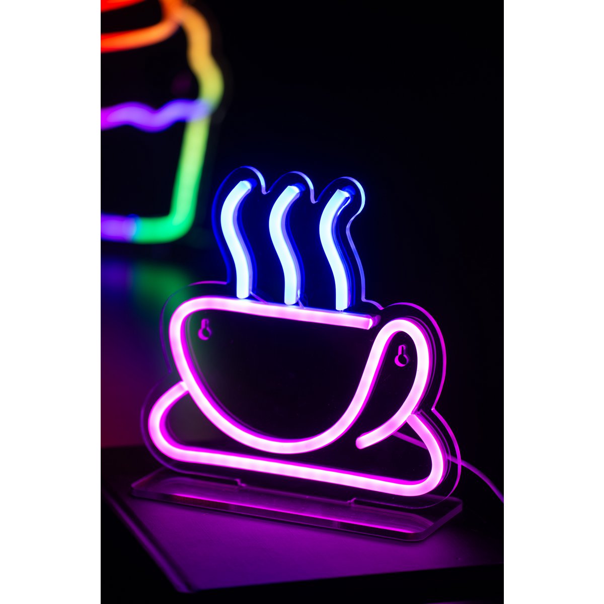 Neonlicht koffie
