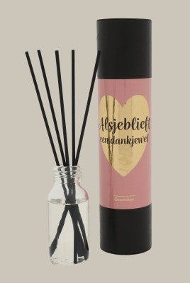 Geurstokjes in koker 'Alsjeblieft een dankjewel'