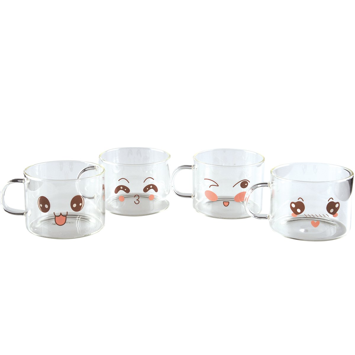 SET 4 GEDECORTEERDE KOMMEN 500ML