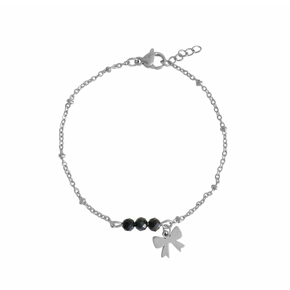 Armband Toermalijn & Strikje - Zilver