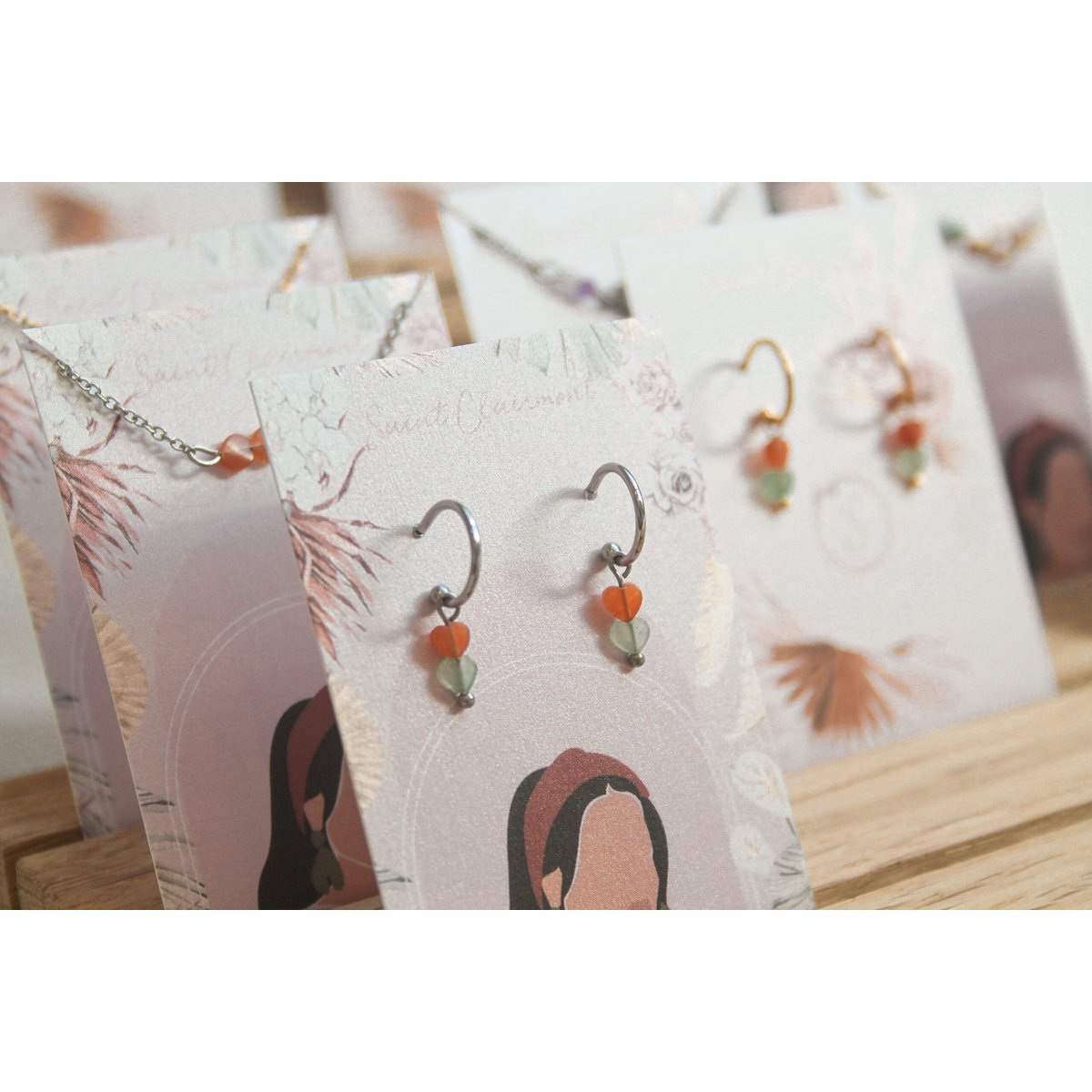 Oorringetjes Aventurijn Hartjes - Zilver