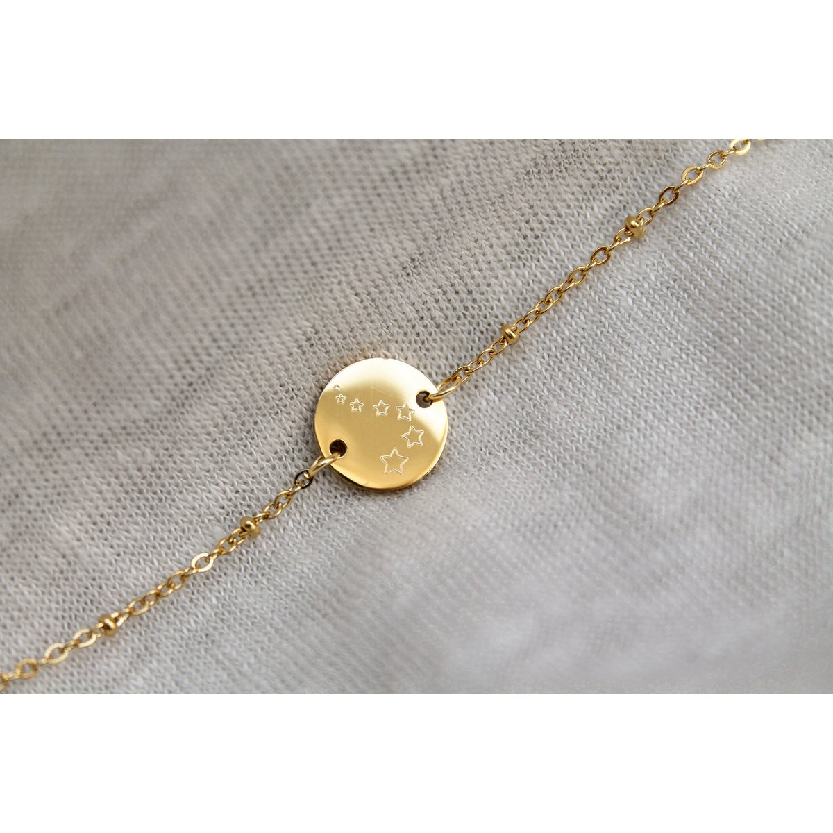 Armbandje Sterrenkindje Troostgeschenk - Goud