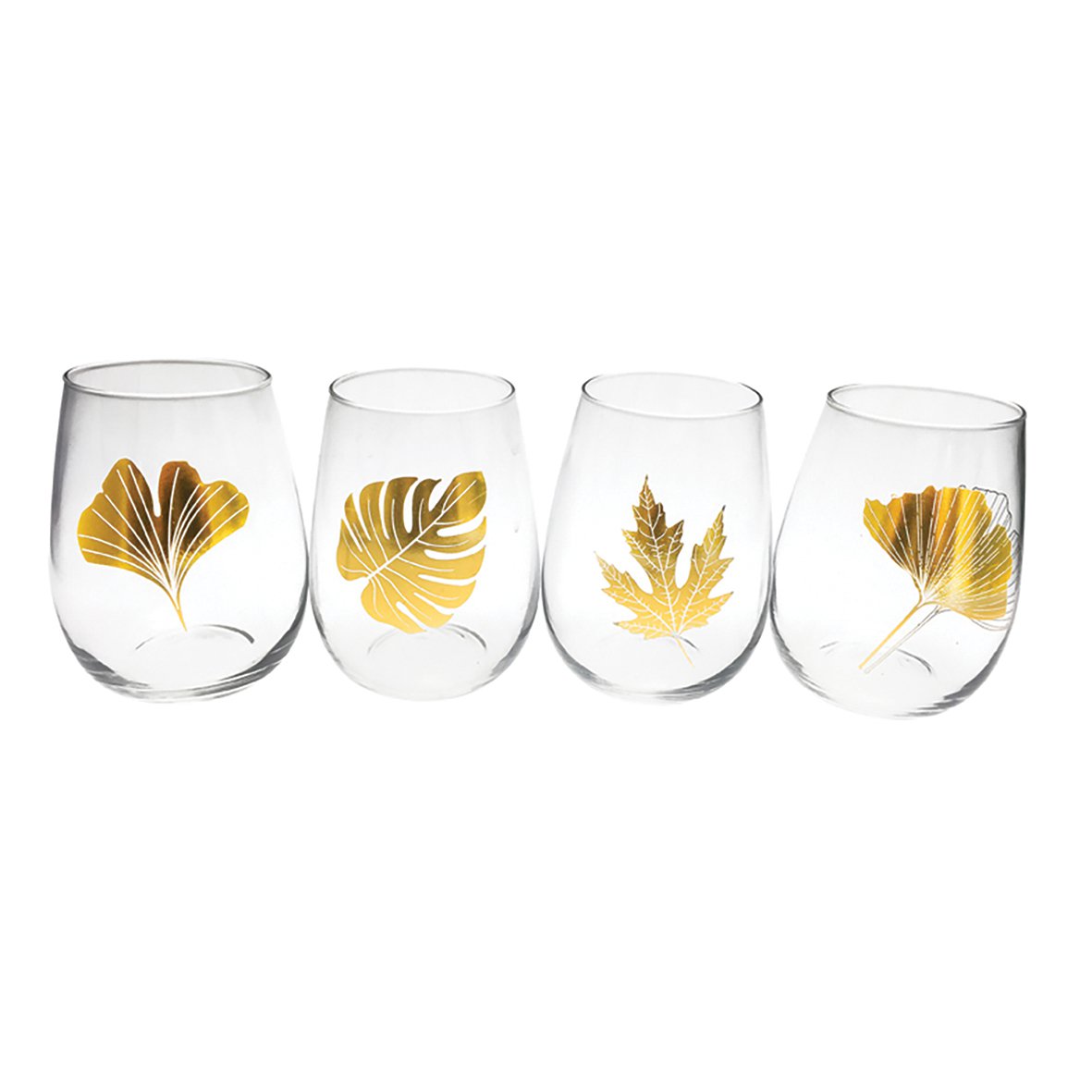 Set van 4 bladglazen