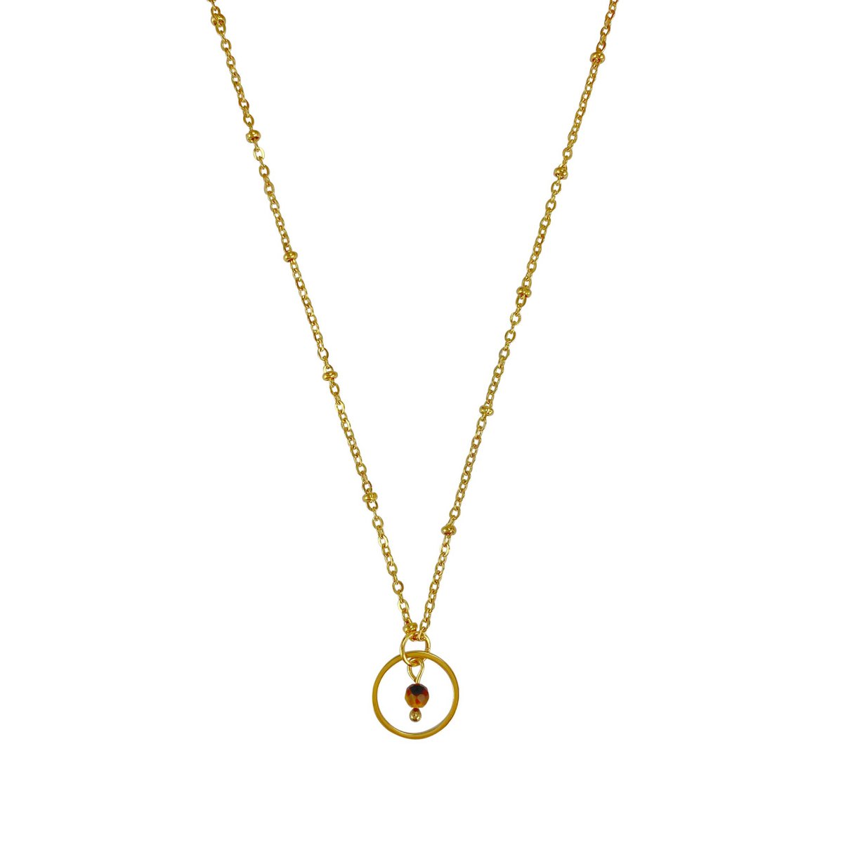 Ketting Tijgeroog Ring - Goud