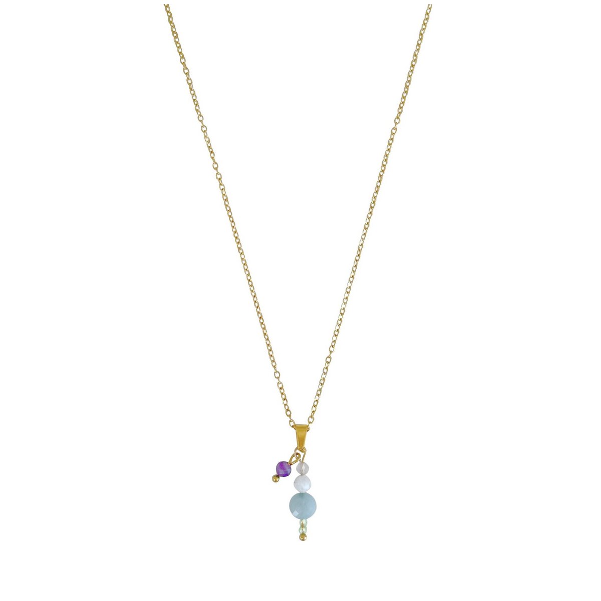 Harmonie Edelstenen Ketting - Goud