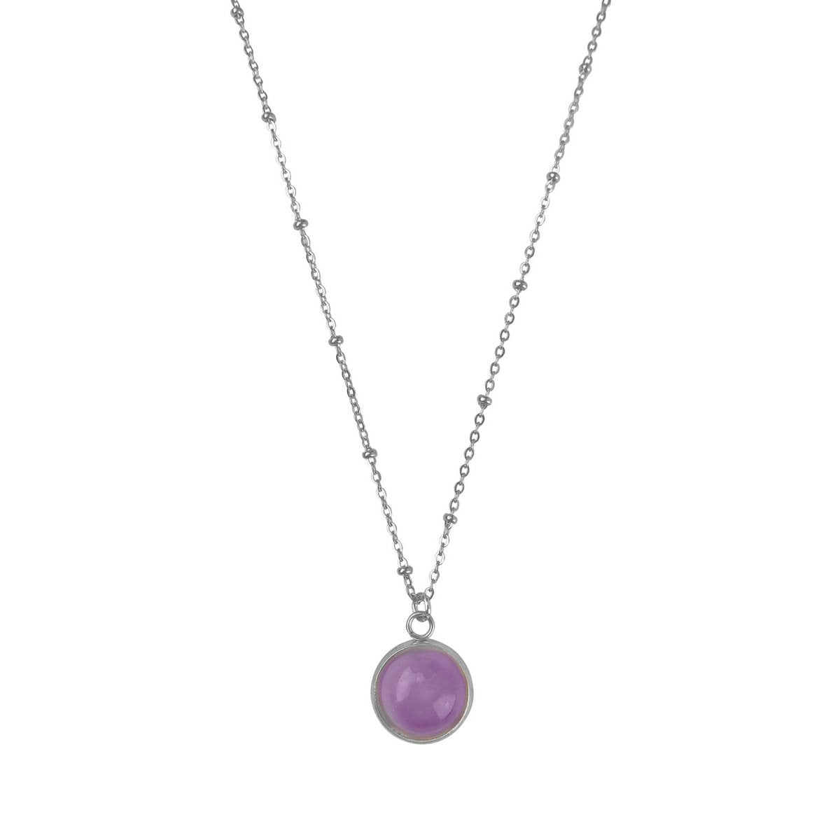 Ketting Amethist Steen - Zilver