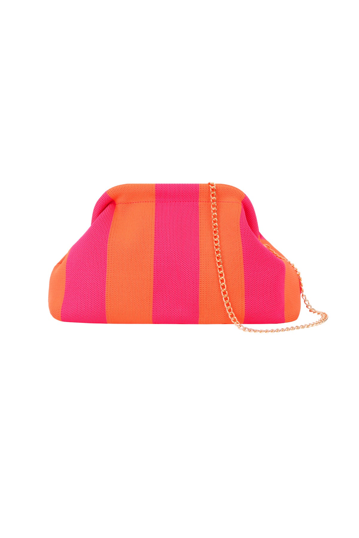 Gestreepte strandclutch