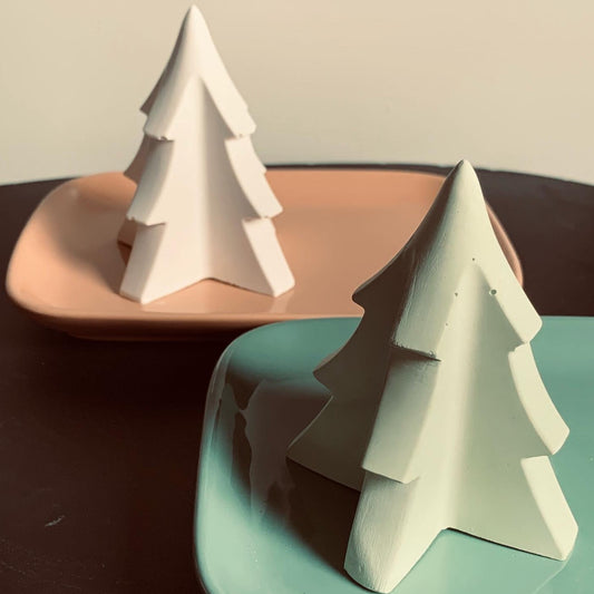 ๐ Handgemaakte Porseleinen Kerstboompjes - 2 maten