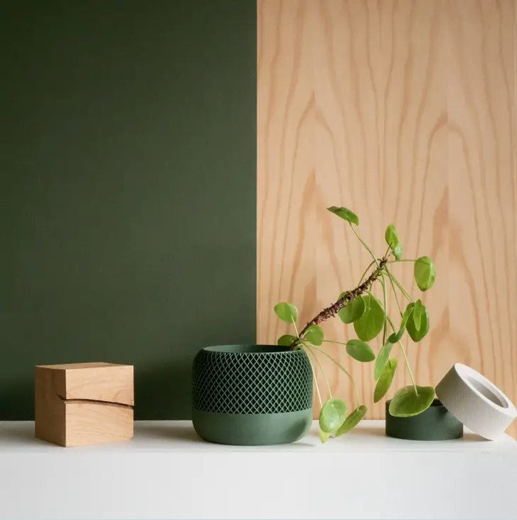 3D geprint! Apple groen bloempot