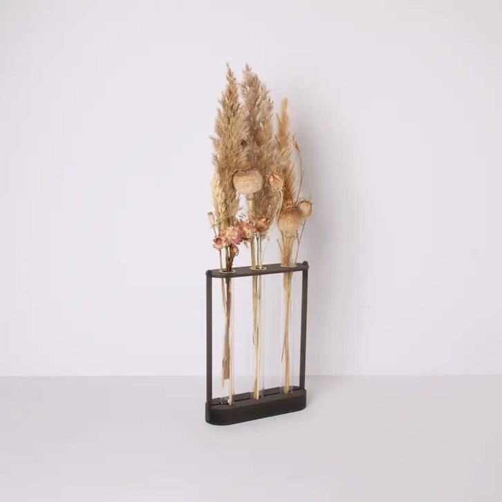 Bloem vaashouder, incl. 3 vaasjes