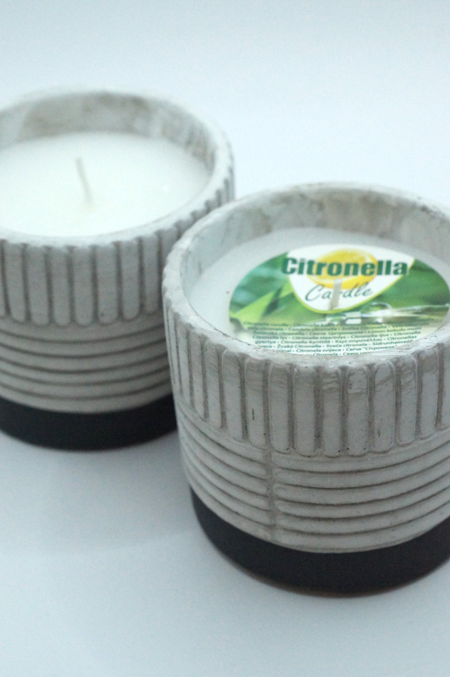 Citronella kaars in keramieken pot