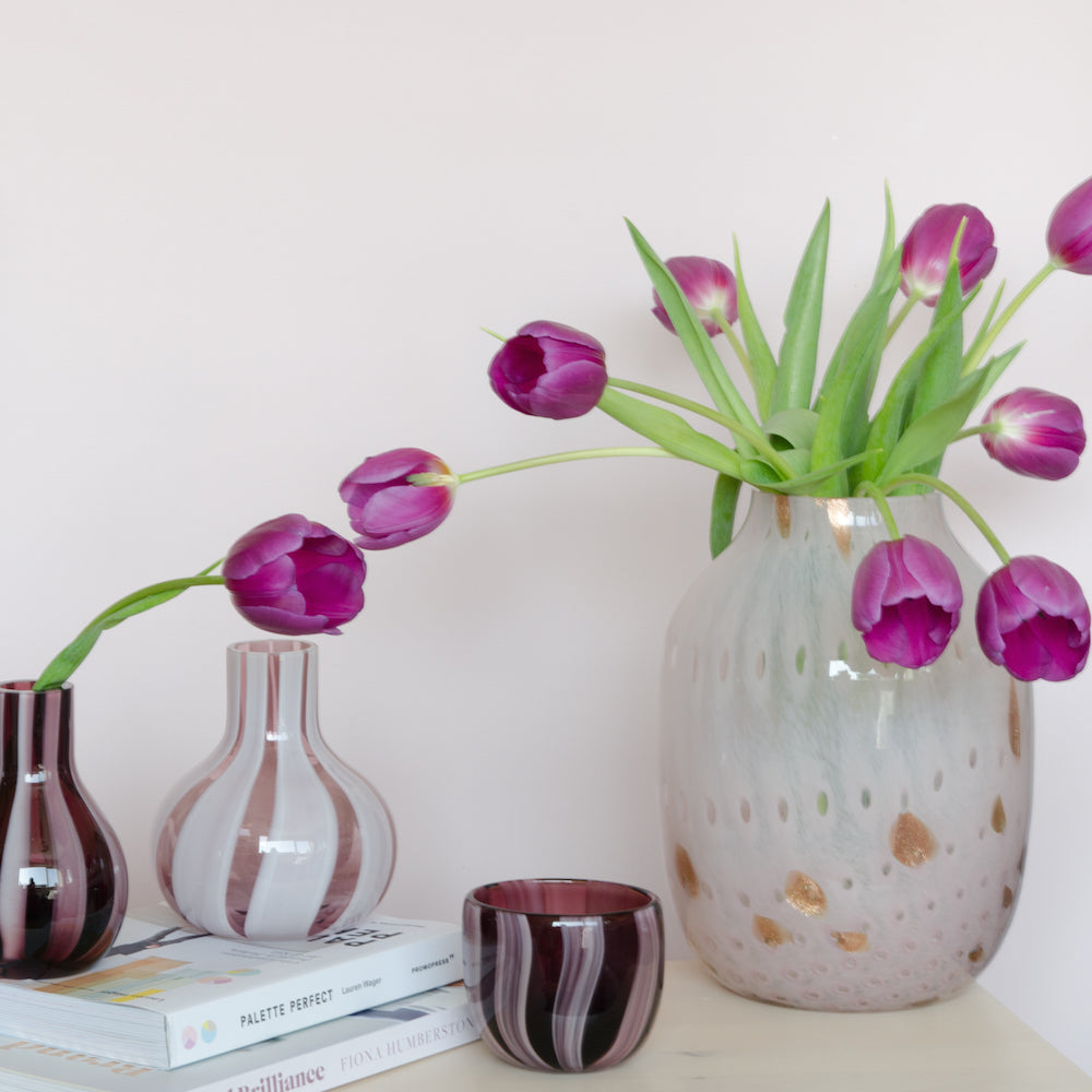 Vaas aubergine 13 cm