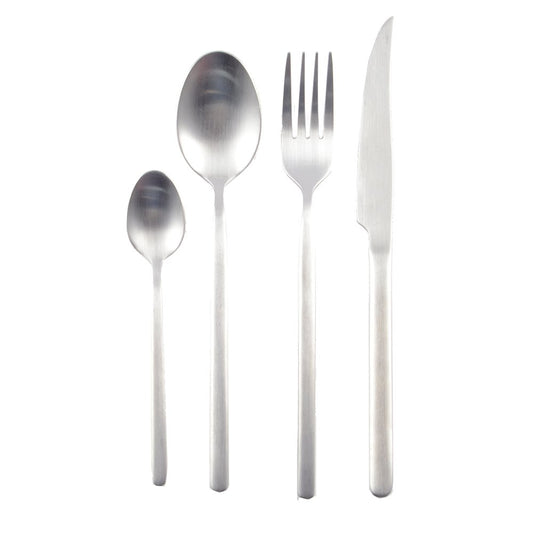 ZILVER MATTE KEUKENGEREI - 24 STUKS