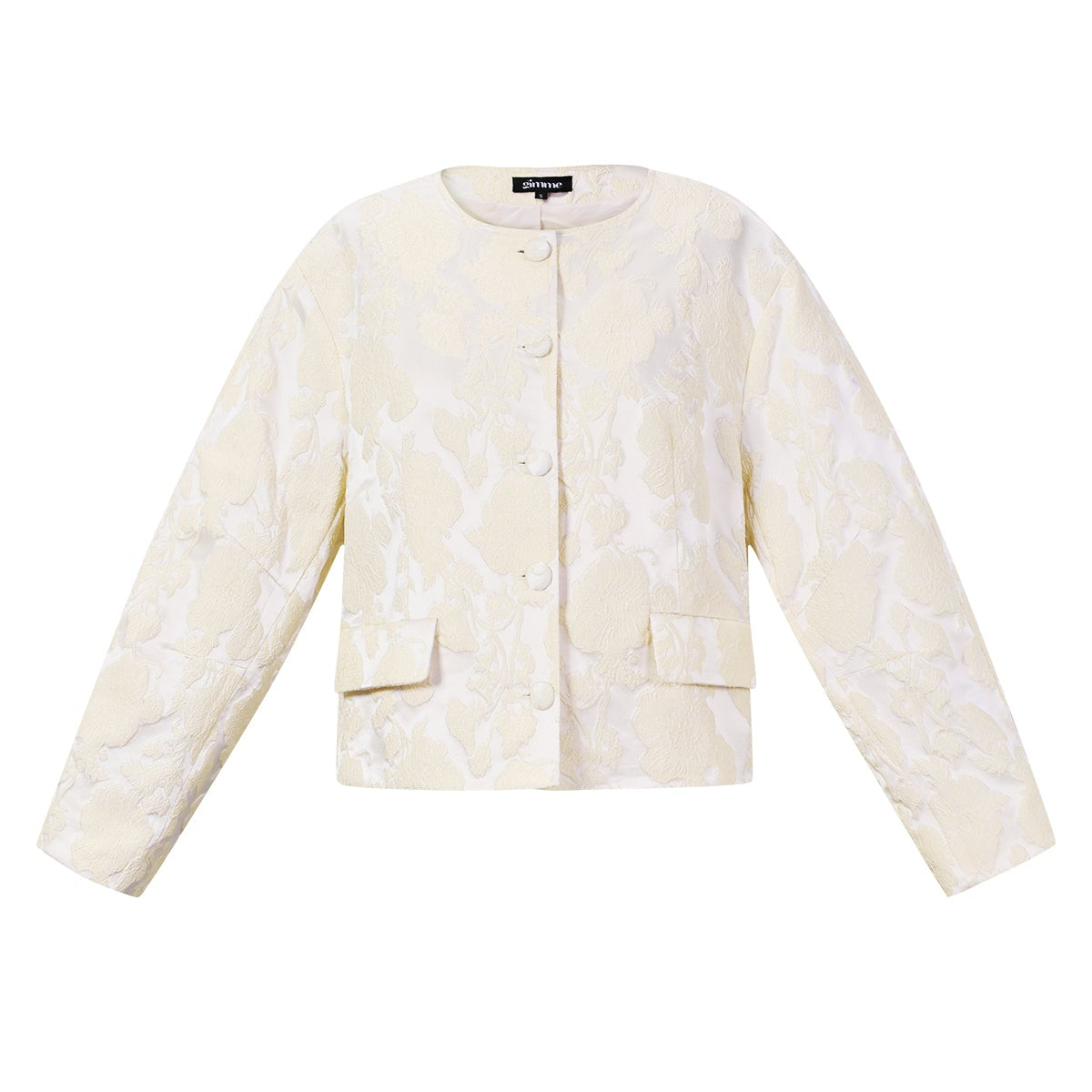 Geweven Polyestervezel Vrouwen Jas Elegante Bloemenprint Herfst/Winter