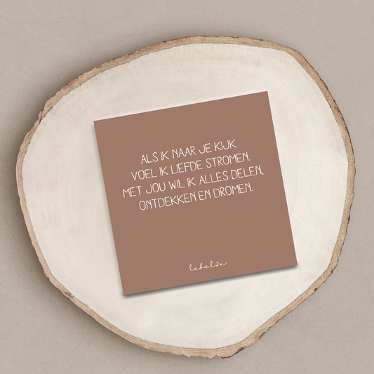 Minigift tegeltje als ik naar je kijk