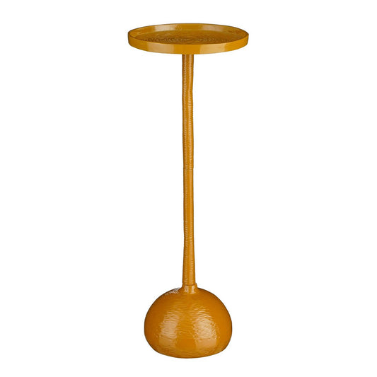 Colin Bijzettafel - H68 x Ø24 cm - Gerecycled Aluminium - 100% FSC - Bruin