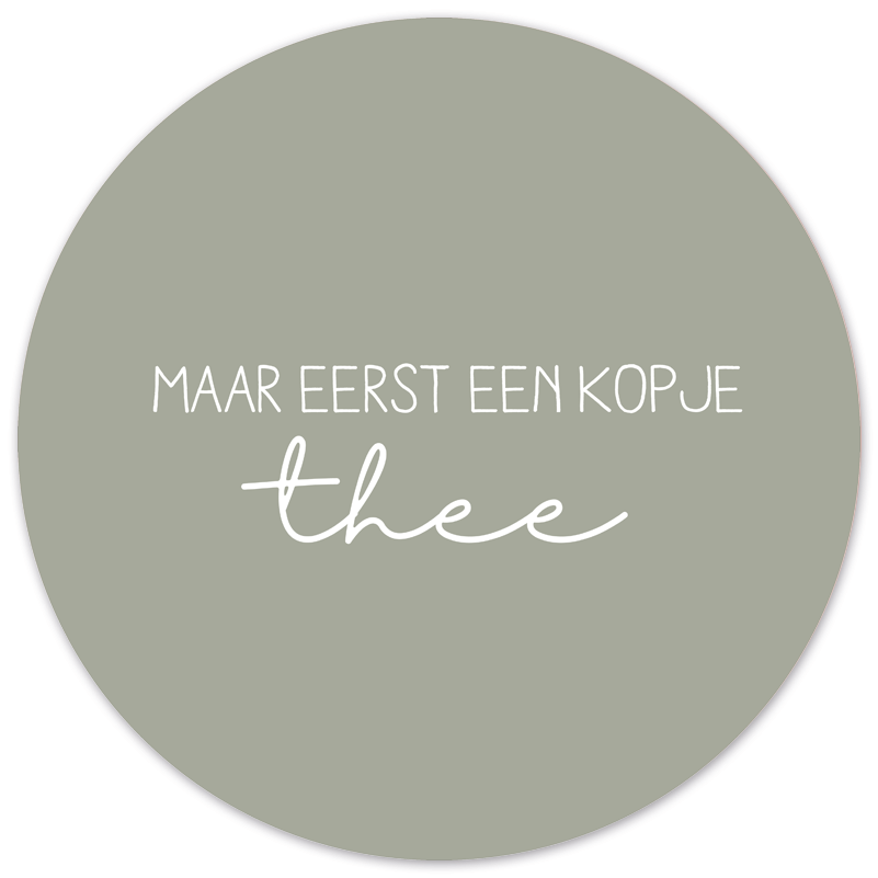 Muurcirkel eerst een kopje thee groen