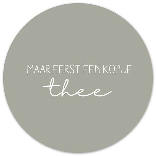 Muurcirkel eerst een kopje thee groen