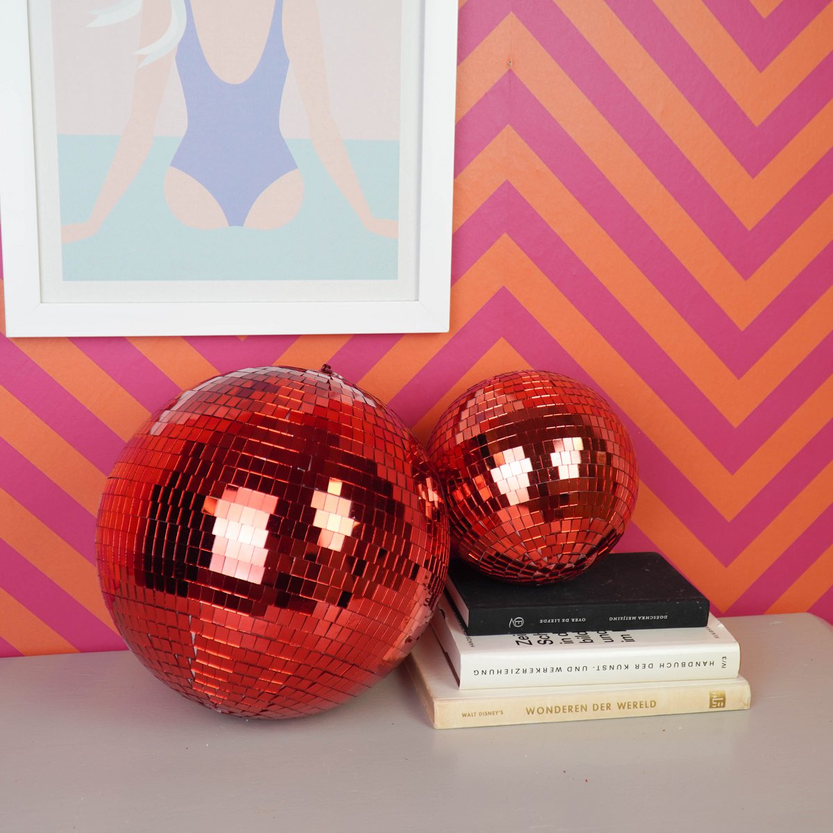 Kersthanger - Discobal - Schuim - Rood - 30cm