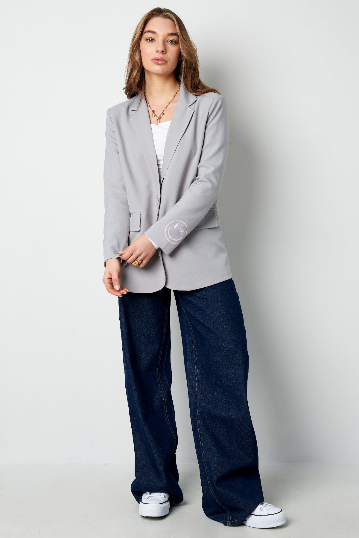 Blazer Oversized Fit met Geborduurd Logo - Meerdere kleuren